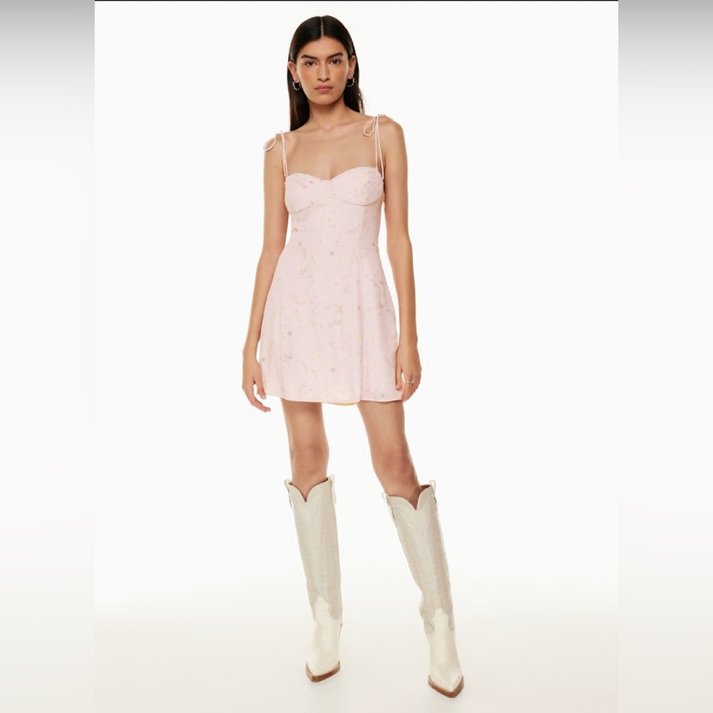 Aritzia Wilfred New Fable Dress - size 2 - mochi pink/light birch